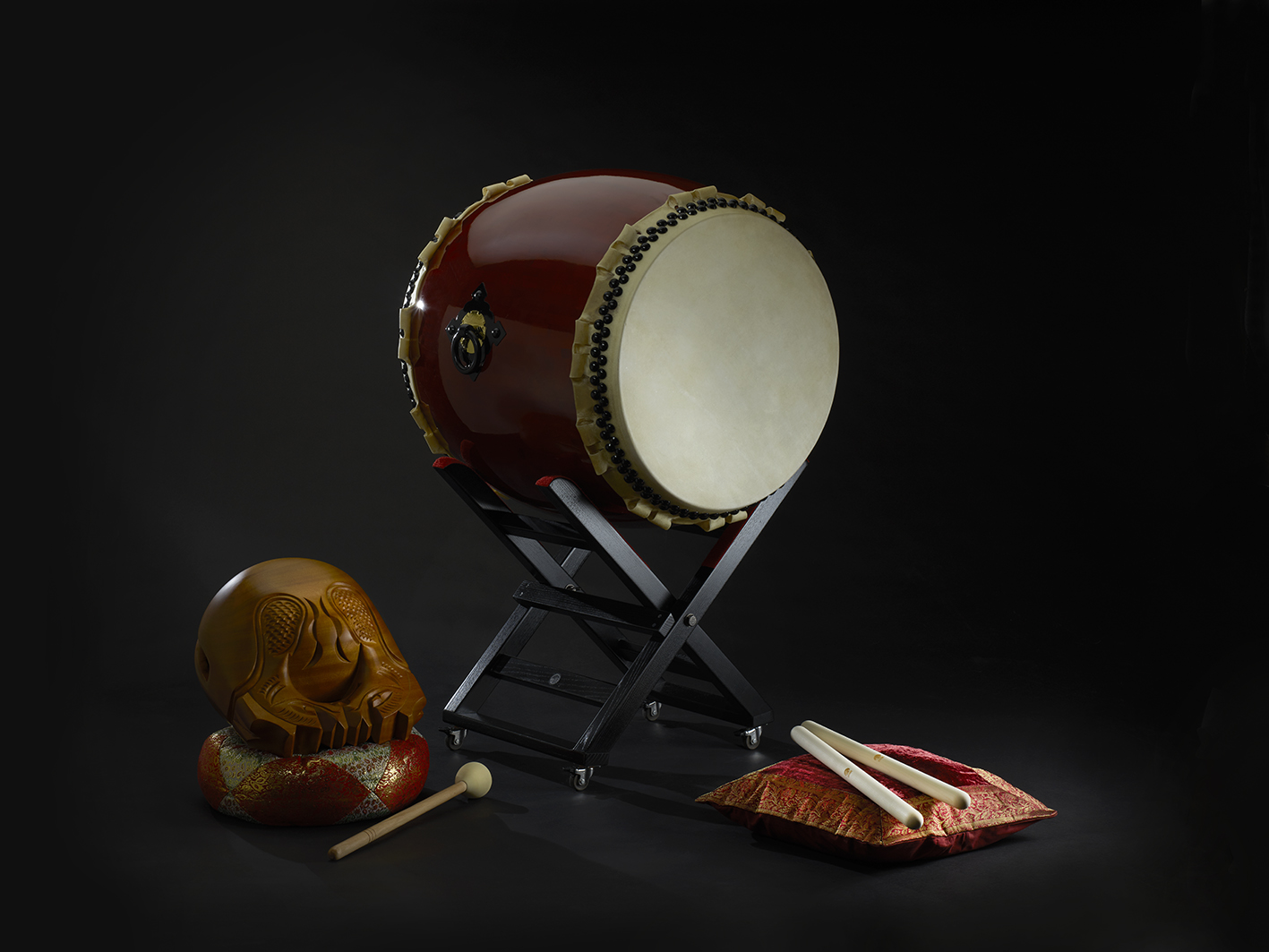 Miya-Daiko hq. drum 48cm / h:60cm with ZEN X-stand LOW  (999 / 245)