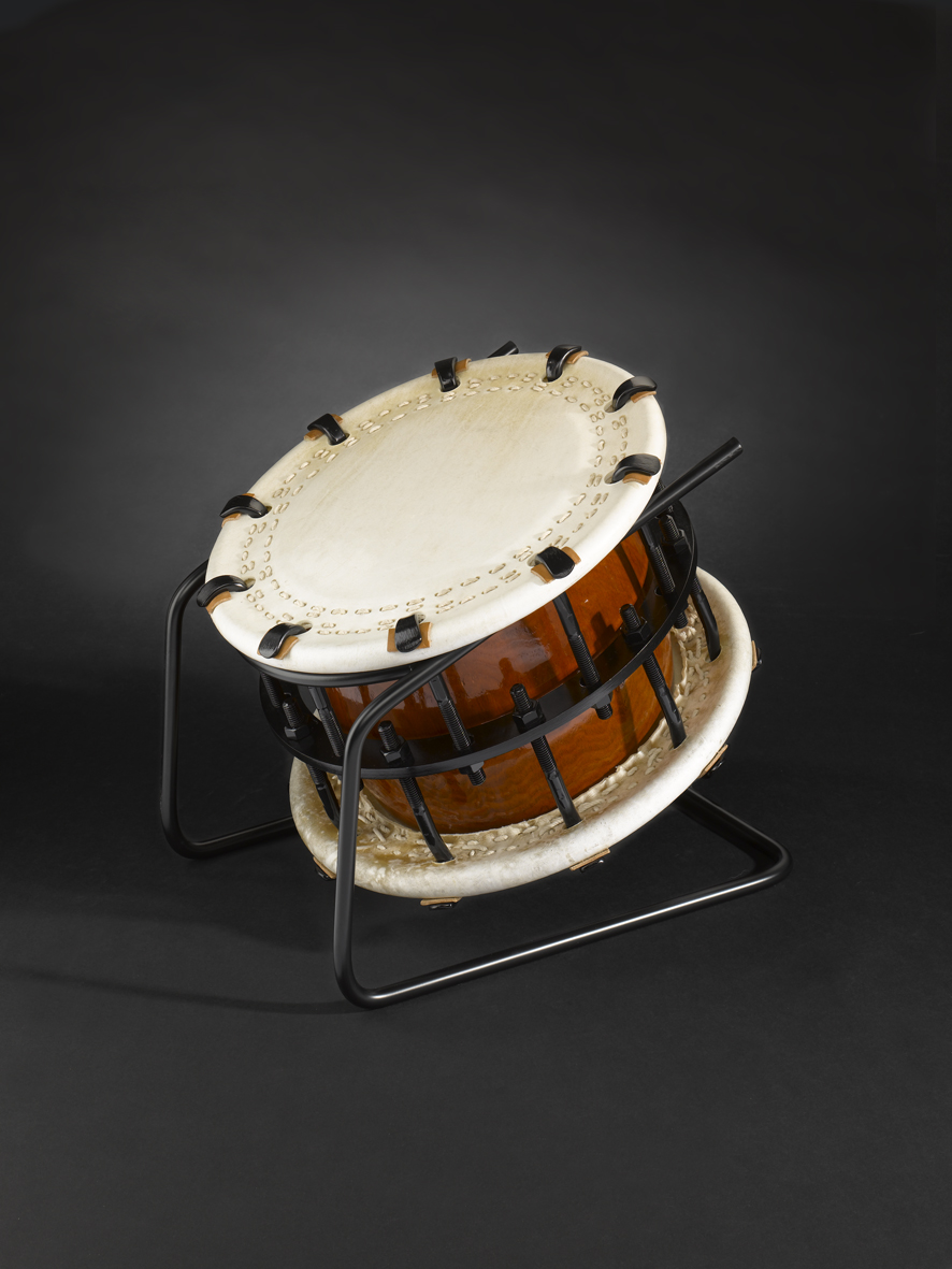 Shime-Daiko bolt drum 37cm (699) with metal-stand (95)